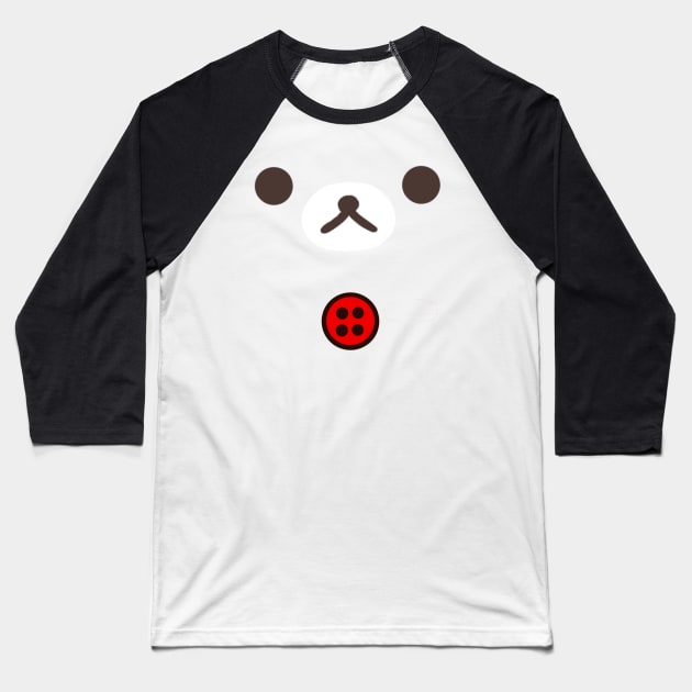 Korilakkuma Face Shirt Baseball T-Shirt by JTownSound